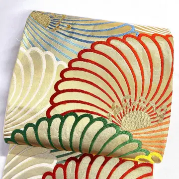 후리소데 오비 후쿠로 오비 당초 난키쿠 컬러풀 금실 기모노 122tz