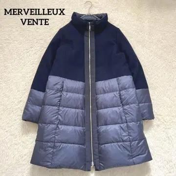 멜베이유방트 울 x 다운 이소재 도킹 코트 네이비 L