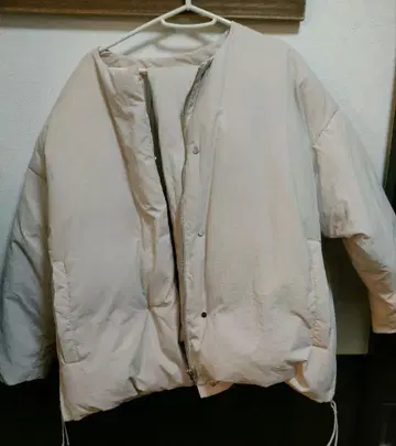 새상품급 URBANRESEARCH 다운 코트 밀크 베이지 심리스