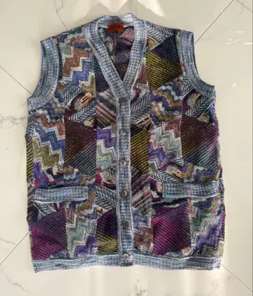 MISSONI 패치워크 베스트 멀티 컬러