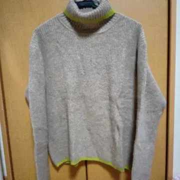 골든 베어 여성용 베이지 터틀넥 스웨터 M