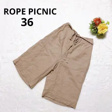 로페피크닉 린넨 혼방 하프 팬츠 큐롯 마 혼방 심플 S 베이지
