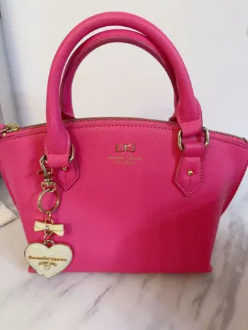 핑크 핸드백 숄더백 하트 참 포함