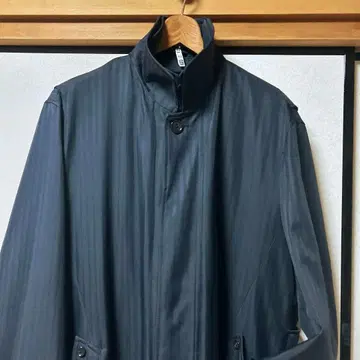 탈부착 라이너 포함 비즈니스 코트 네이비 헤링본