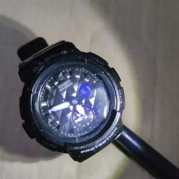 작동품. CASIO Baby-G 블랙 손목시계