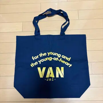 VAN JAC 네이비 에코백