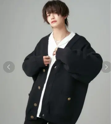 [ ADRER ] 로이알 퀄리티 돌먼 슬리브 오버 가디건 블랙 L