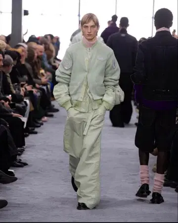 24AW sacai gonz 콜라보 가디건 니트 의류 라임 그린