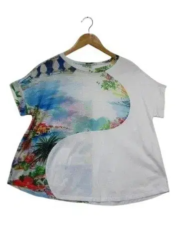 [ 미사용 ] 엘리샤 &.EYCIA 센소유니코 반팔T셔츠 M 사이즈 38