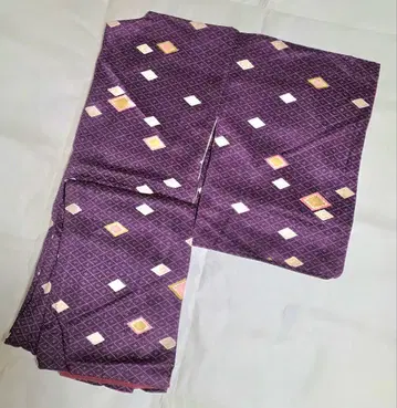 기모노 순수 실크 이중 기모노 코몬