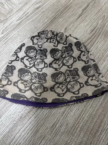 HYSTERIC MINIS 곰 무늬 모자 보라색 리버서블