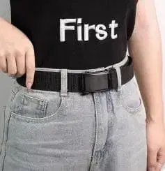 캐주얼 나일론 벨트 블랙