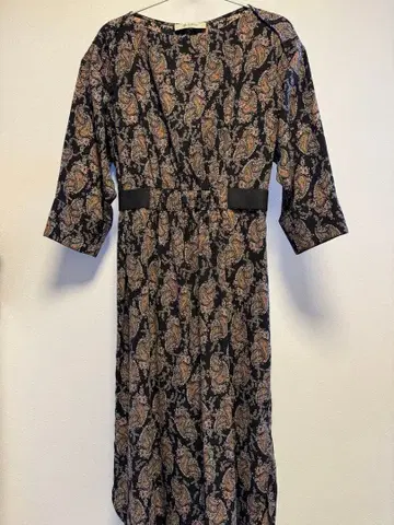 nanouniverse 올 패턴 7부 소매 원피스 FREE