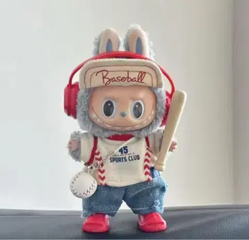 LABUBU 봉제 인형 코스튬 POP MART 마카롱 SET 야구