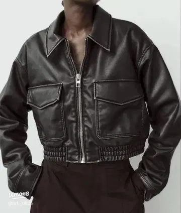zara 크롭 가죽 자켓