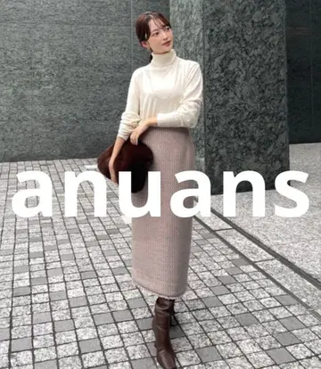 새상품급 anuans 타이트 스커트 SMALL 핑크 베이지 여성용