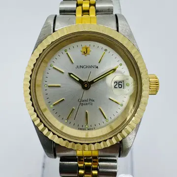 JUNCHANS 윤하스 그랜드프릭스 데이트 쿼츠 손목시계