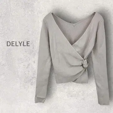 [ 데이라이르 누아르 ] 리브 니트탑 S V넥 반지 심플