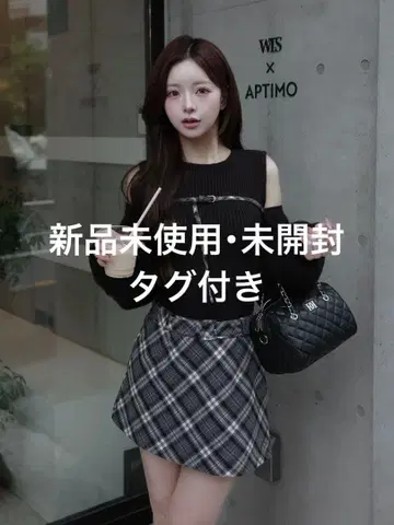 Darich 도킹 밀드 허리 니트 미니 원피스