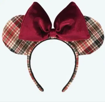 당일.익일 배송 가능 [ 미사용 새상품 ] 머리띠 체크 빨간색