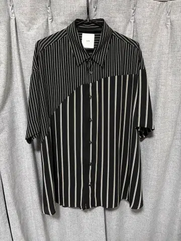 Lui's 루이스 클레이지 스트라이프 셔츠 블랙 free 사이즈