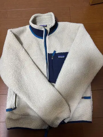 patagonia 플리스 자켓 S 화이트/네이비