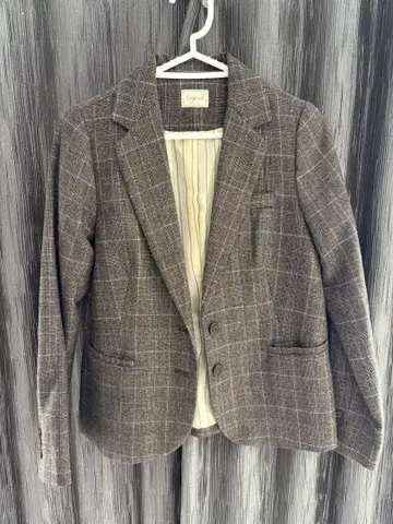 Ungrid 체크 테일러드 자켓 S