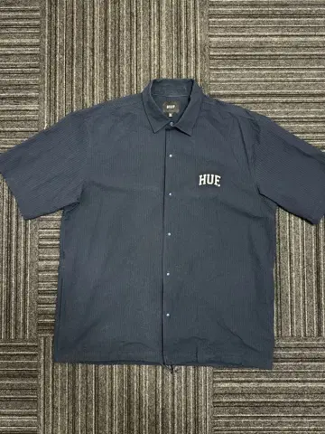 HUF 네이비 반팔 셔츠 XL