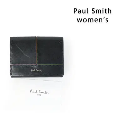 506 새상품 폴스미스 스트라이프 가죽 3단 폴더형 지갑 미니 지갑