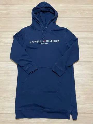 TOMMY HILFIGER 후드 부착 후드티 네이비