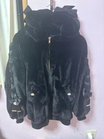 LIZLISA 리본 토끼 귀 퍼 블루종