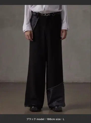 GRANCY 리버스 레이어드 디자인 슬랙스