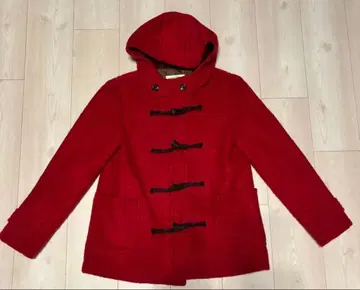 레드 후드 부착 더플 코트