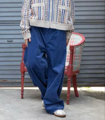 niko and - 호뇨콜 커브 팬츠 코듀로이 M 사이즈 블루