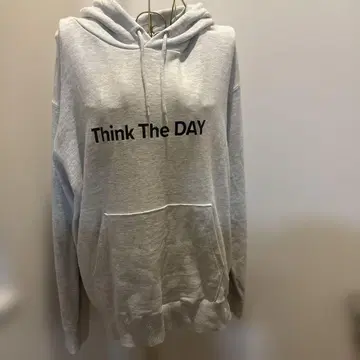 Think The DAY 그레이 후드티 Large