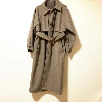 스텐카라 코트 코트 니트 멜톤 2WAY 어레인지 컬러 롱 코트