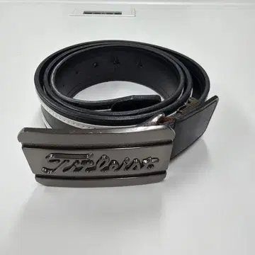 Titleist 가죽 벨트 블랙/화이트