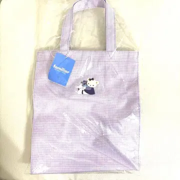 새상품 미개봉 다카라즈카점 한정판 파밀리아 체크 토트백