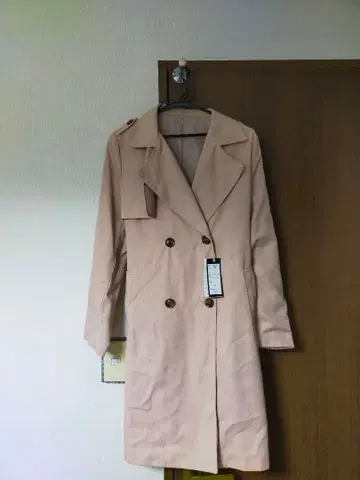 새상품! 핑크 베이지 트렌치코트