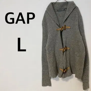 갭 GAP 울 혼방 니트 자켓 [L] 토글 버튼 가디건 그레이