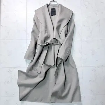 새상품급 노블 캐시미어 울 리버 가운 롱 코트 벨트