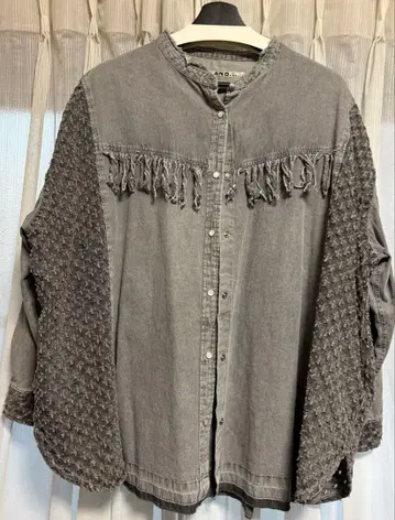 니코앤드 REMAKE DENIM SHIRT 그레이 데님 셔츠 긴팔