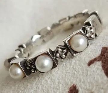 agete 펄 x 다이아몬드 반지