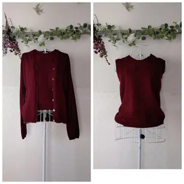 바니스뉴욕 캐시미어 100% 앙상블 긴팔 가디건 & 베스트