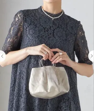 kaene 반지 핸들 백 베이지 미니백 파티