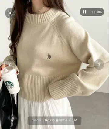 GeeRA 별주 [ U.S. POLO ASSN. ] 숏 기장 니트