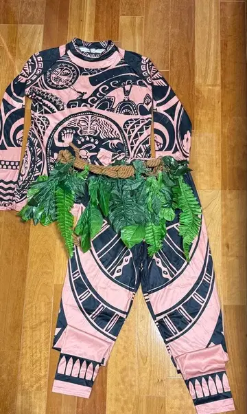 모아나와 전설의 바다 마우이 코스프레 일체 남성용 L 사이즈 할로윈