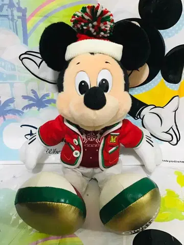 디즈니 크리스마스 레트로 미키 봉제 인형