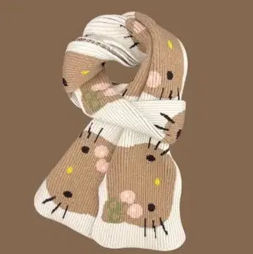 귀여운 애니멀 머플러 베이지 계열