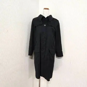 에네스베 블랙 롱 코트 (36) 심플 고급 겉옷 발수풍